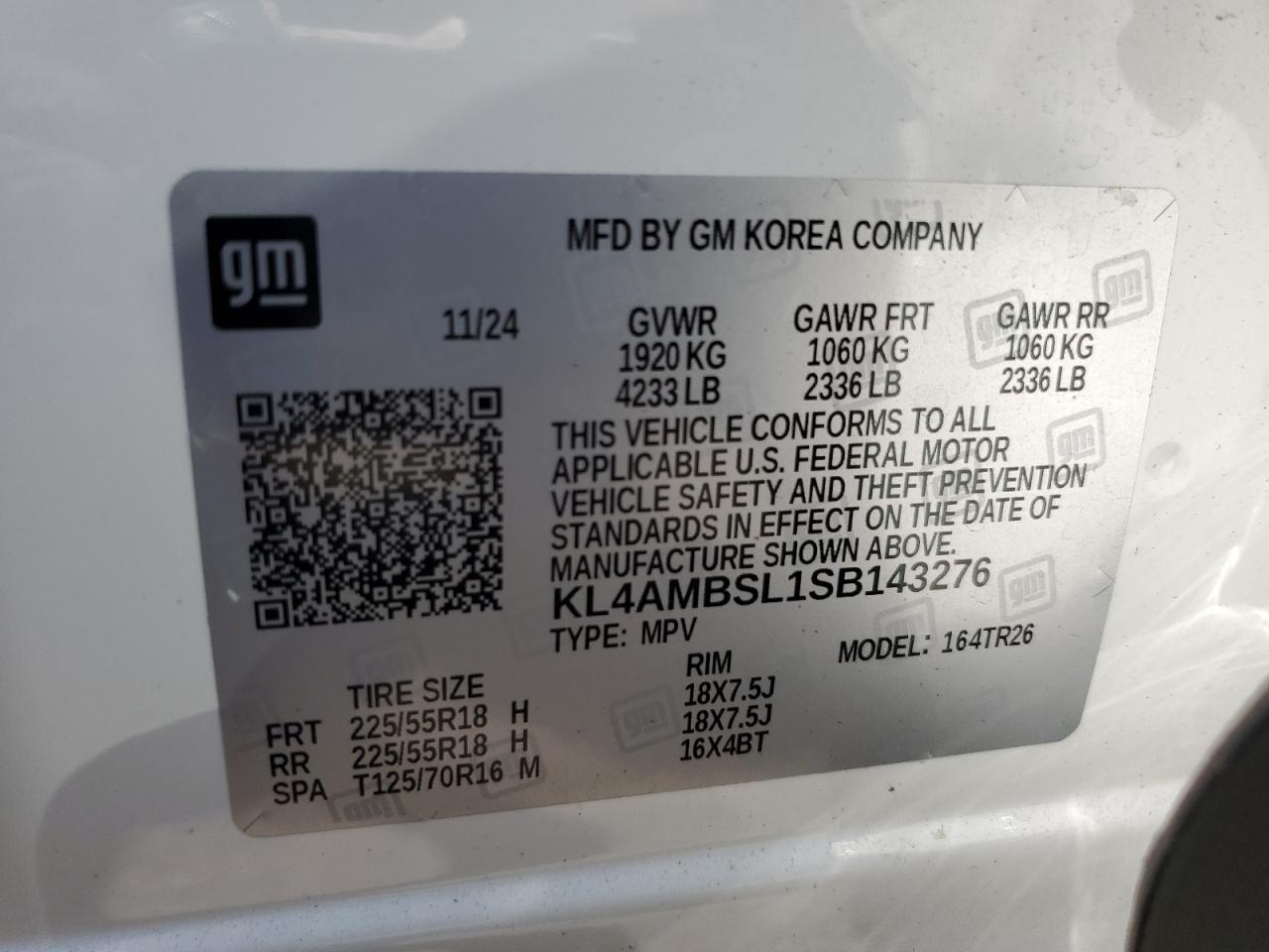2025 Buick Encore Gx Preferred VIN: KL4AMBSL1SB143276 Lot: 63394905