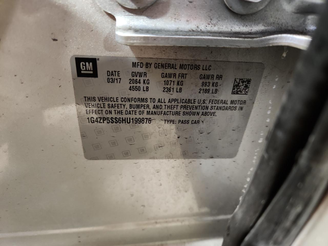 2017 Buick Lacrosse Essence VIN: 1G4ZP5SS6HU199876 Lot: 63519405