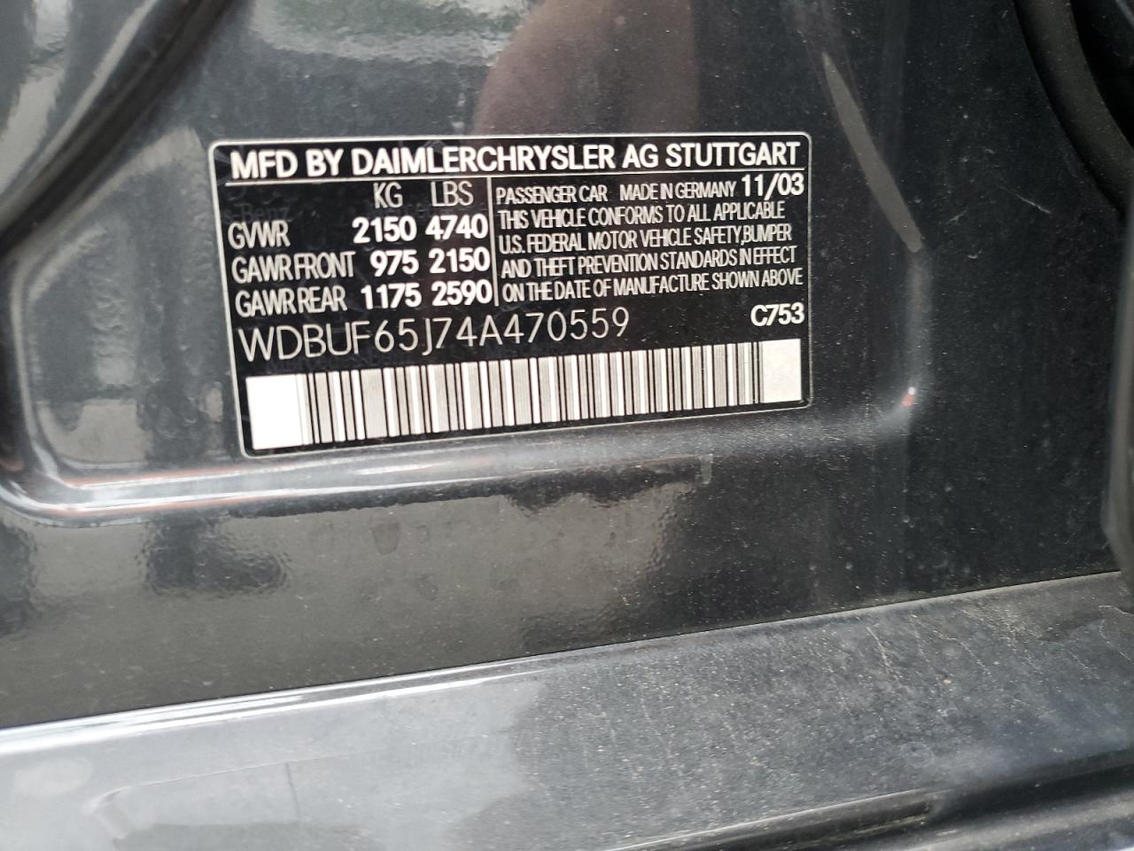 wdbuf65j74a470559 WDBUF65J74A470559 2004 Mercedes-Benz E 320
