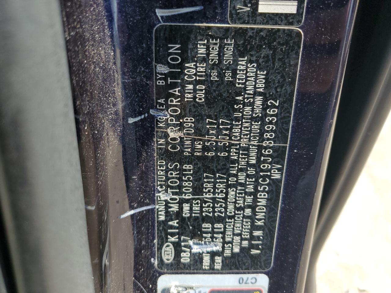 KNDMB5C19J6389362 2018 Kia Sedona Lx