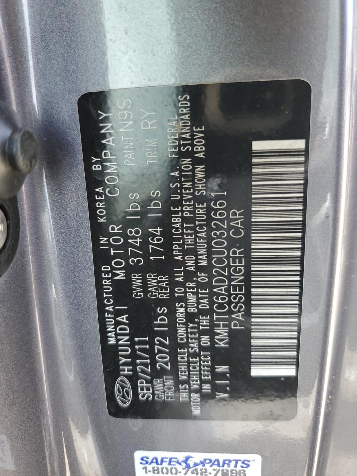 kmhtc6ad2cu032661 KMHTC6AD2CU032661 2012 Hyundai Veloster