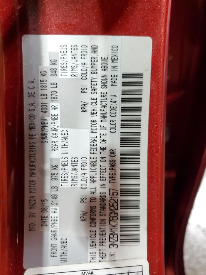 2016 Mazda 3 Sport VIN: 3MZBM1K76GM252157 Lot: 65067795