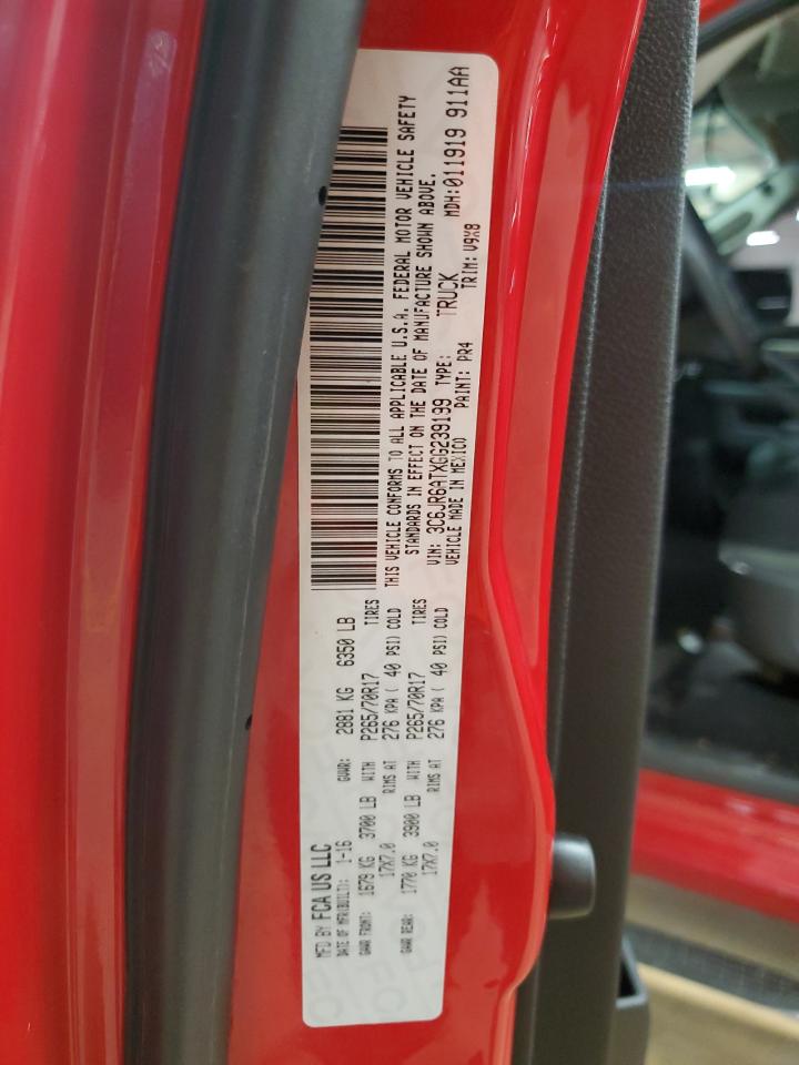 2016 Ram 1500 St VIN: 3C6JR6ATXGG239199 Lot: 64731205