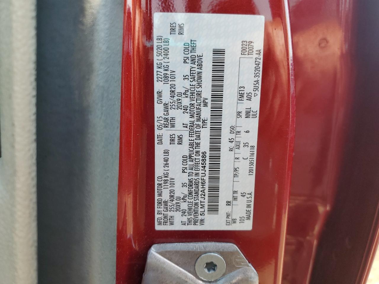 5lmtj2ah6fuj45886 5LMTJ2AH6FUJ45886 2015 Lincoln Mkc