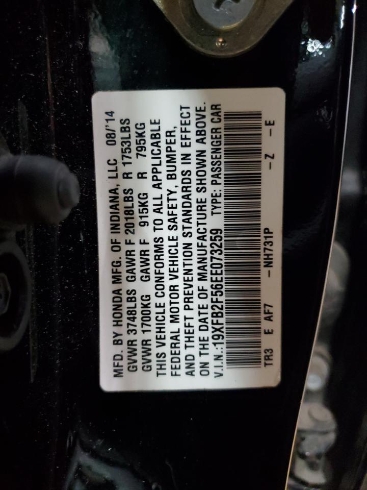 2014 Honda Civic Lx VIN: 19XFB2F56EE073259 Lot: 64995865