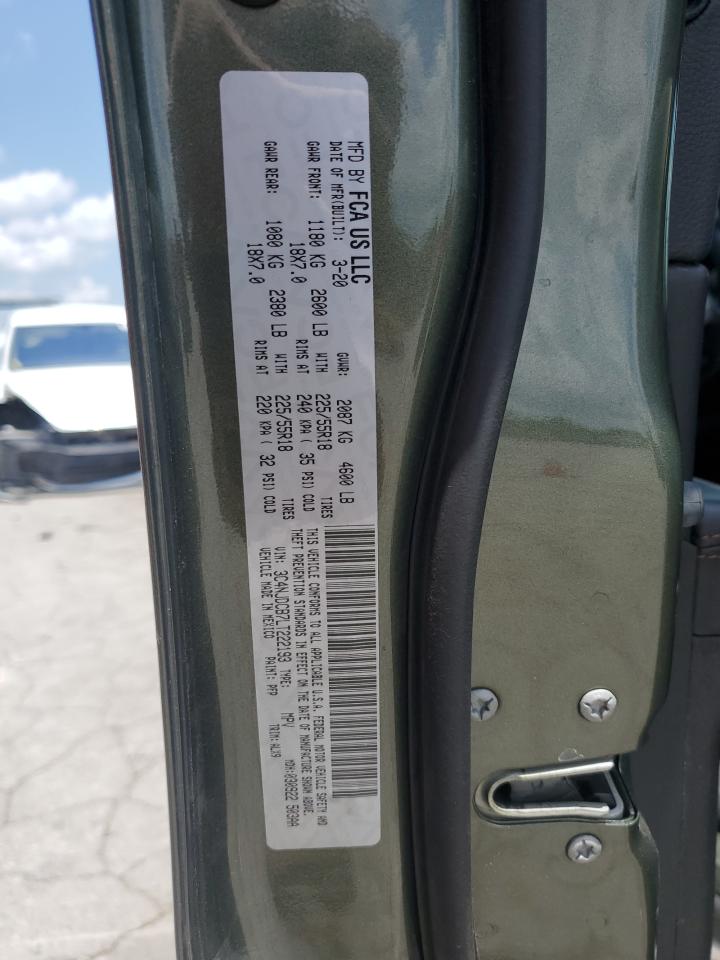 2020 Jeep Compass Limited VIN: 3C4NJDCB7LT222193 Lot: 63081065