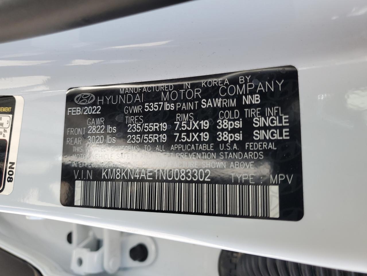 2022 Hyundai Ioniq 5 Sel VIN: KM8KN4AE1NU083302 Lot: 65246245