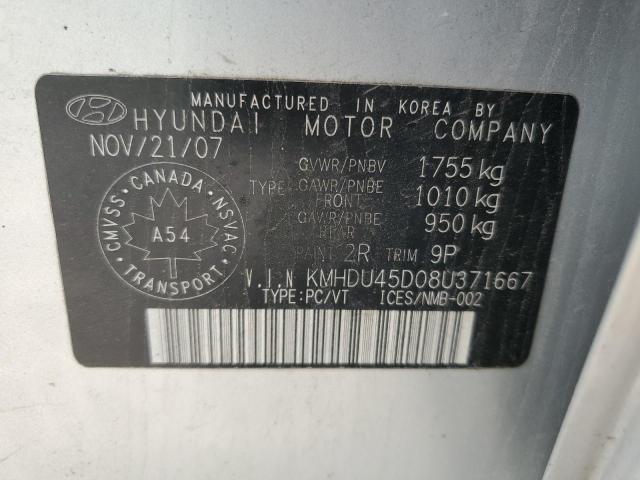 2008 HYUNDAI ELANTRA GL  
