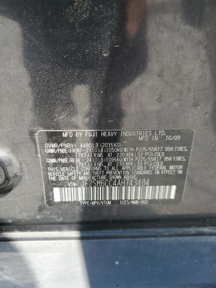 2010 Subaru Forester 2.5X Premium VIN: JF2SH6CC4AH743484 Lot: 64276855