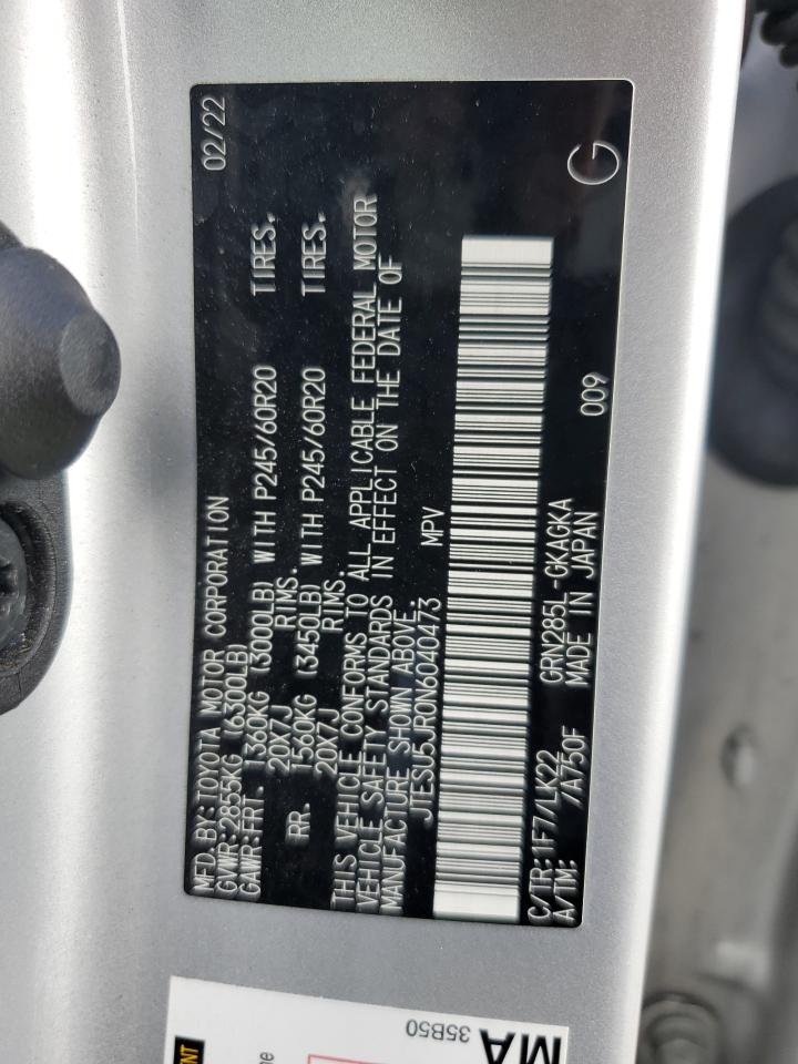 2022 Toyota 4Runner Sr5 Premium VIN: JTESU5JR0N6040473 Lot: 63877645