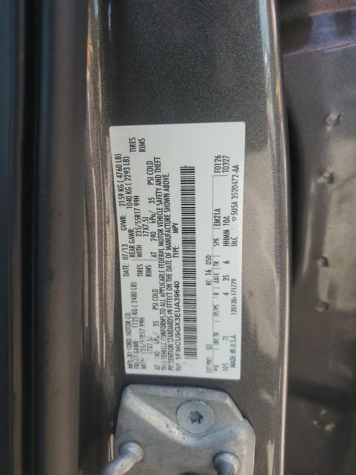 2014 Ford Escape Se VIN: 1FMCU9GX3EUA39640 Lot: 65152705