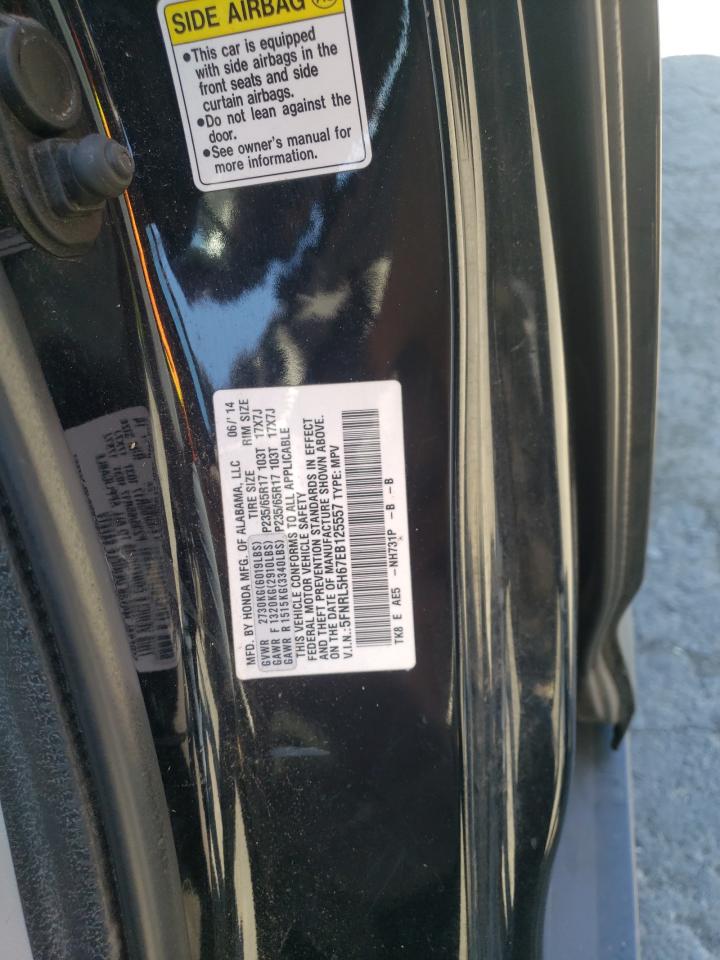 2014 Honda Odyssey Exl VIN: 5FNRL5H67EB125557 Lot: 63095495