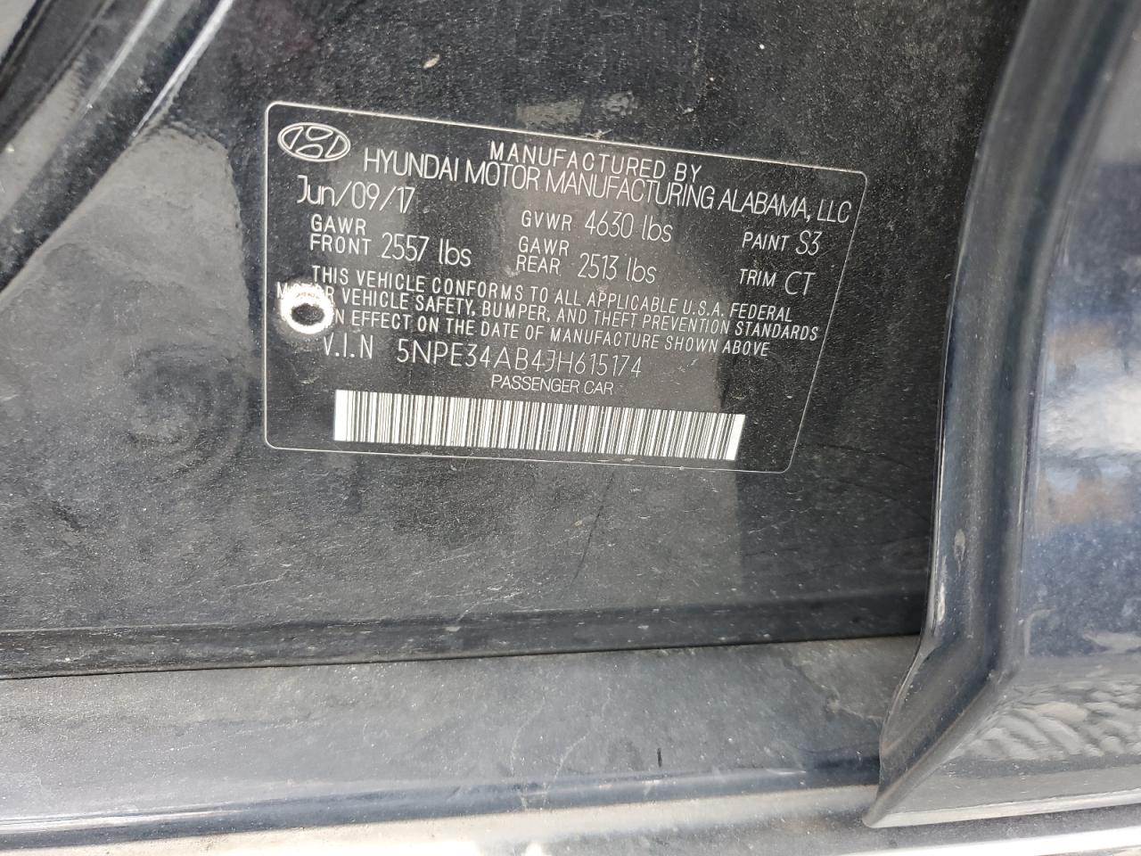 2018 Hyundai Sonata Sport VIN: 5NPE34AB4JH615174 Lot: 65094125