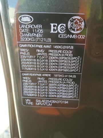 2006 LAND ROVER LR3 SE  