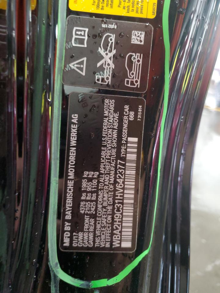 wba2h9c31hv642377 WBA2H9C31HV642377 2017 BMW 230Xi