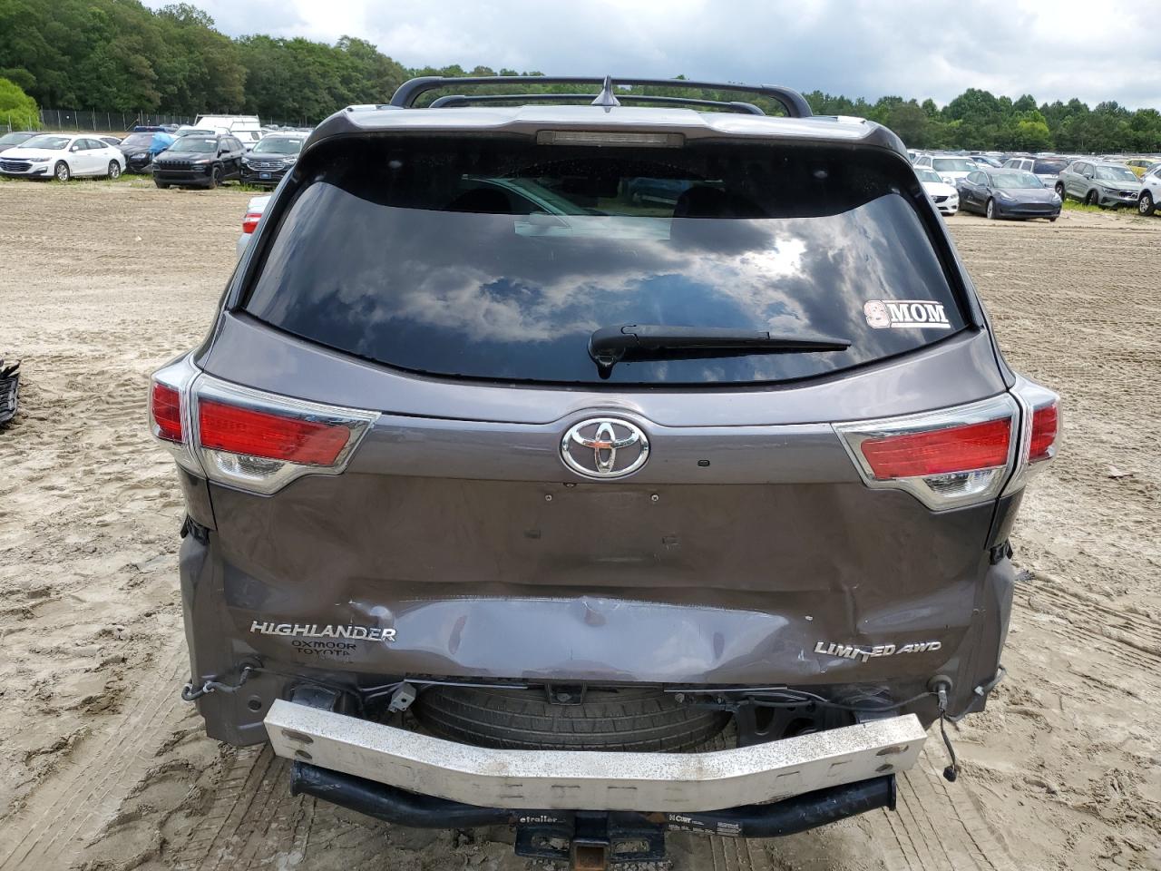 2015 Toyota Highlander Limited VIN: 5TDDKRFH6FS137530 Lot: 64262375