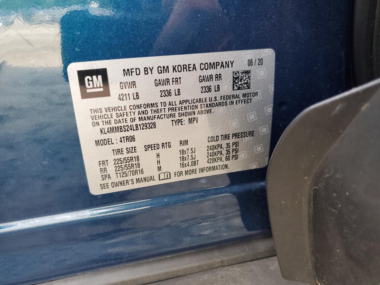 2020 Buick Encore Gx Preferred VIN: KL4MMBS24LB129328 Lot: 63181735