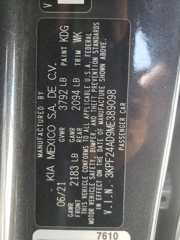 3KPF24AD9ME389098 2021 Kia Forte Fe