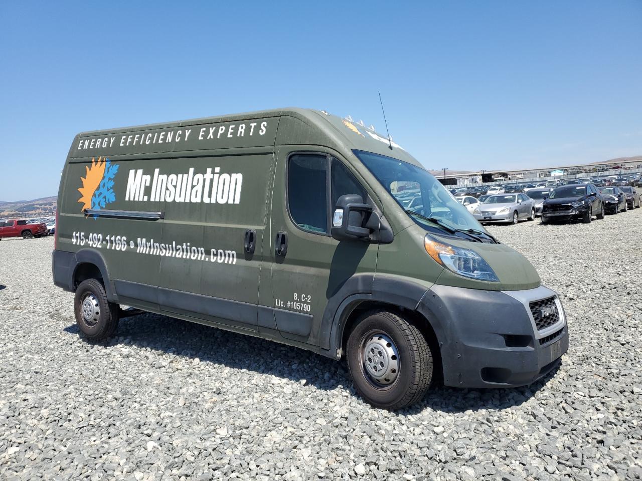 2021 Ram Promaster 2500 2500 High VIN: 3C6LRVDG3ME512542 Lot: 66569985