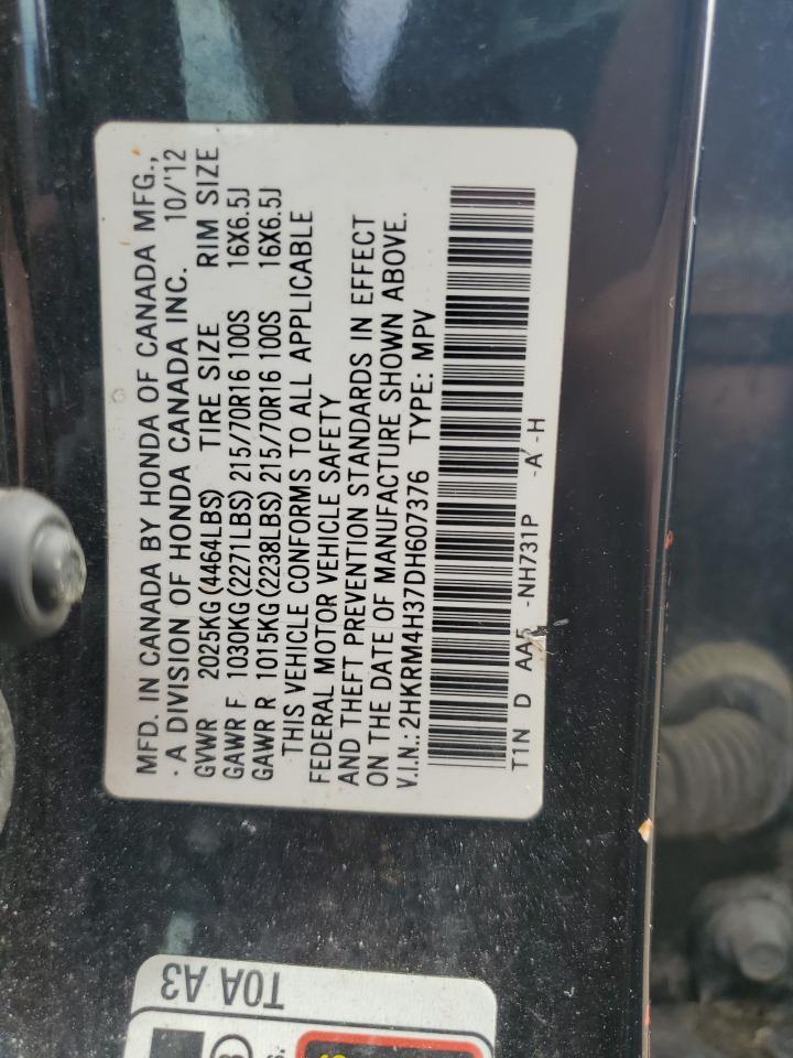 2013 Honda Cr-V Lx VIN: 2HKRM4H37DH607376 Lot: 64060705