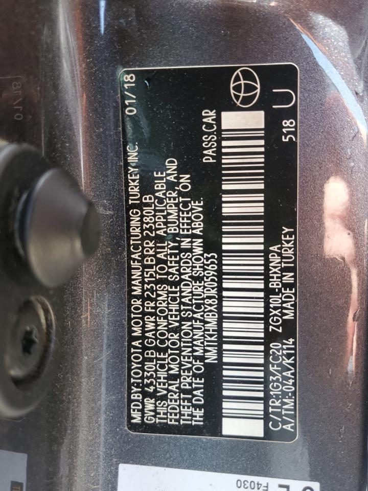 2018 Toyota C-Hr Xle VIN: NMTKHMBX8JR059653 Lot: 64211515