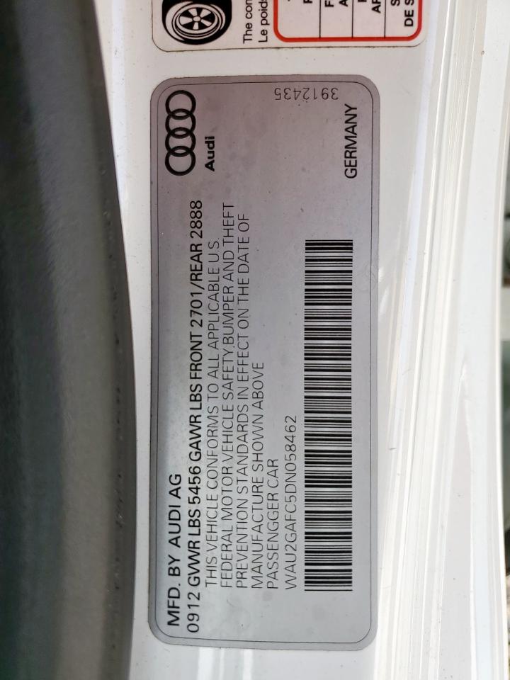 2013 Audi A7 Prestige VIN: WAU2GAFC5DN058462 Lot: 62684715