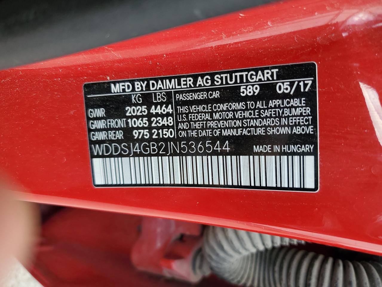 2018 Mercedes-Benz Cla 250 4Matic VIN: WDDSJ4GB2JN536544 Lot: 64925565