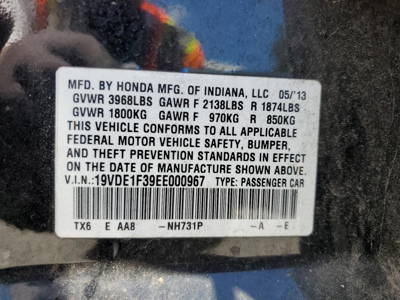 19vde1f39ee000967 19VDE1F39EE000967 2014 Acura Ilx 20