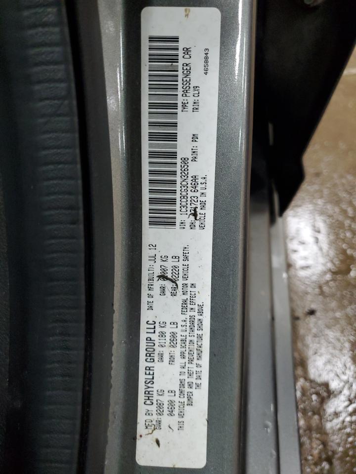 2012 Chrysler 200 Limited VIN: 1C3CCBCG3CN326508 Lot: 64322205