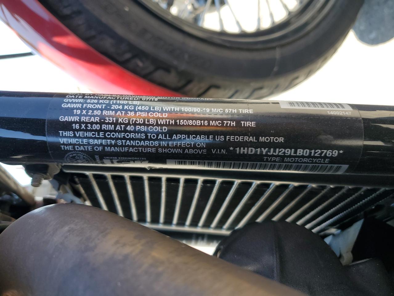 2020 Harley-Davidson Fxbb VIN: 1HD1YJJ29LB012769 Lot: 64628345