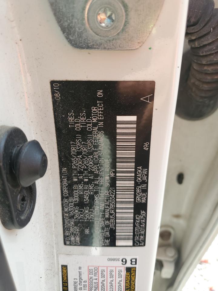 2011 Toyota 4Runner Sr5 VIN: JTEBU5JR7B5034221 Lot: 64047795