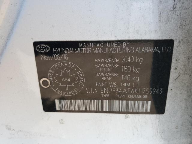 2019 HYUNDAI SONATA LIMITED  