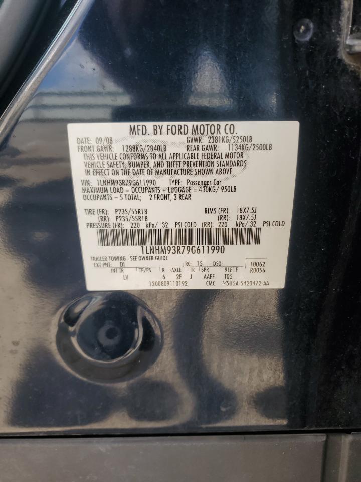 1LNHM93R79G611990 2009 Lincoln Mks