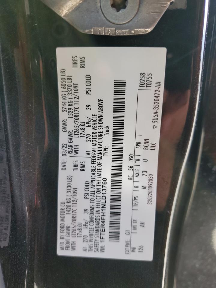 2022 Ford Ranger Xl VIN: 1FTER4FH1NLD13760 Lot: 65171435