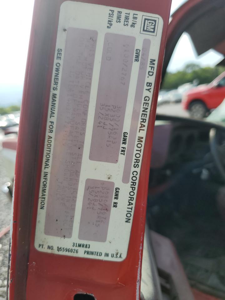 1985 GMC K1500 VIN: 1GTEK14H3FF721019 Lot: 66831935