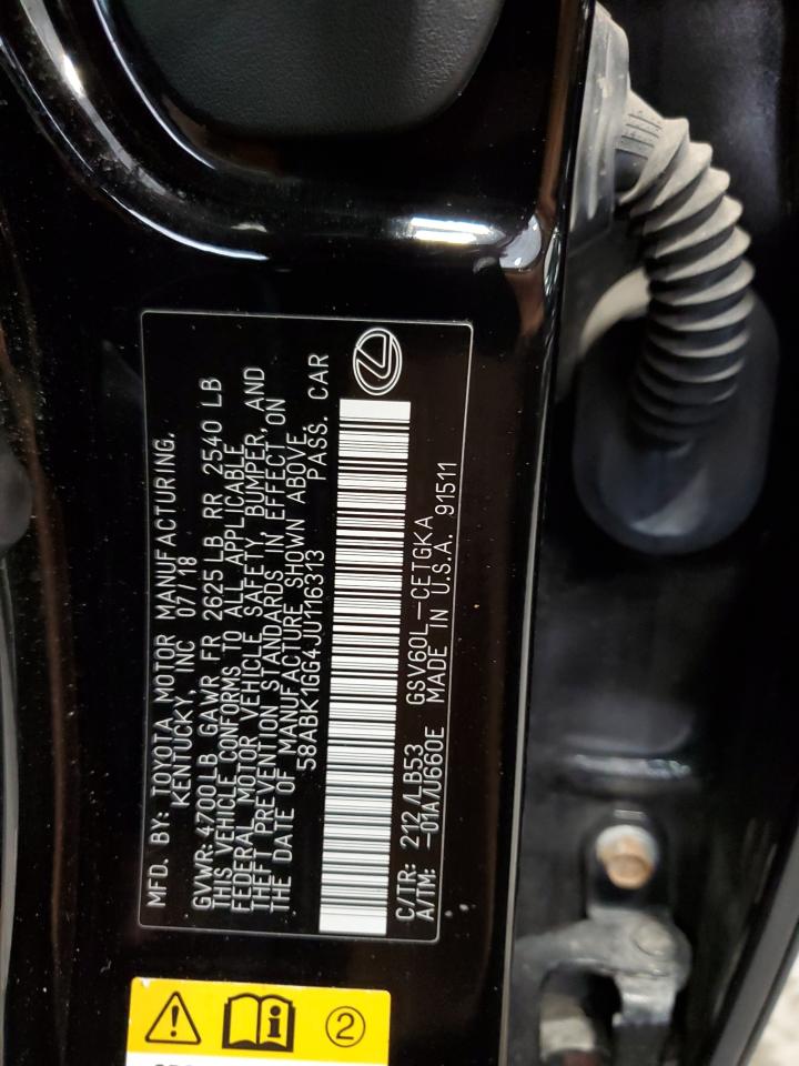 58abk1gg4ju116313 58ABK1GG4JU116313 2018 Lexus Es 350