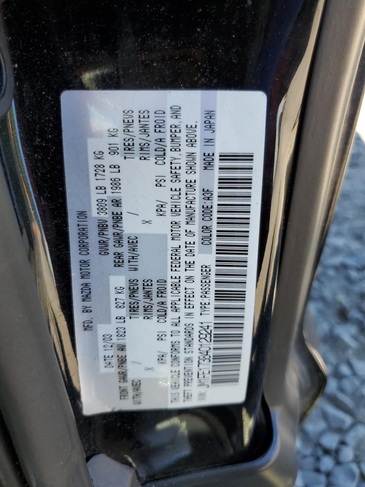 2004 Mazda Rx8 VIN: JM1FE173840129241 Lot: 63858455