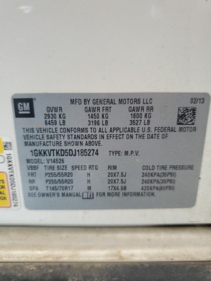 1gkkvtkd5dj185274 1GKKVTKD5DJ185274 2013 GMC Acadia Denali