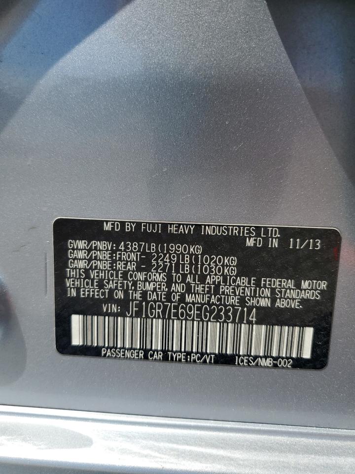 2014 Subaru Impreza Wrx VIN: JF1GR7E69EG233714 Lot: 63023975