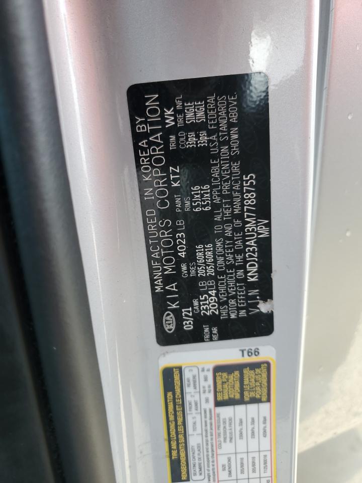 2021 Kia Soul Lx VIN: KNDJ23AU3M7788755 Lot: 64924305
