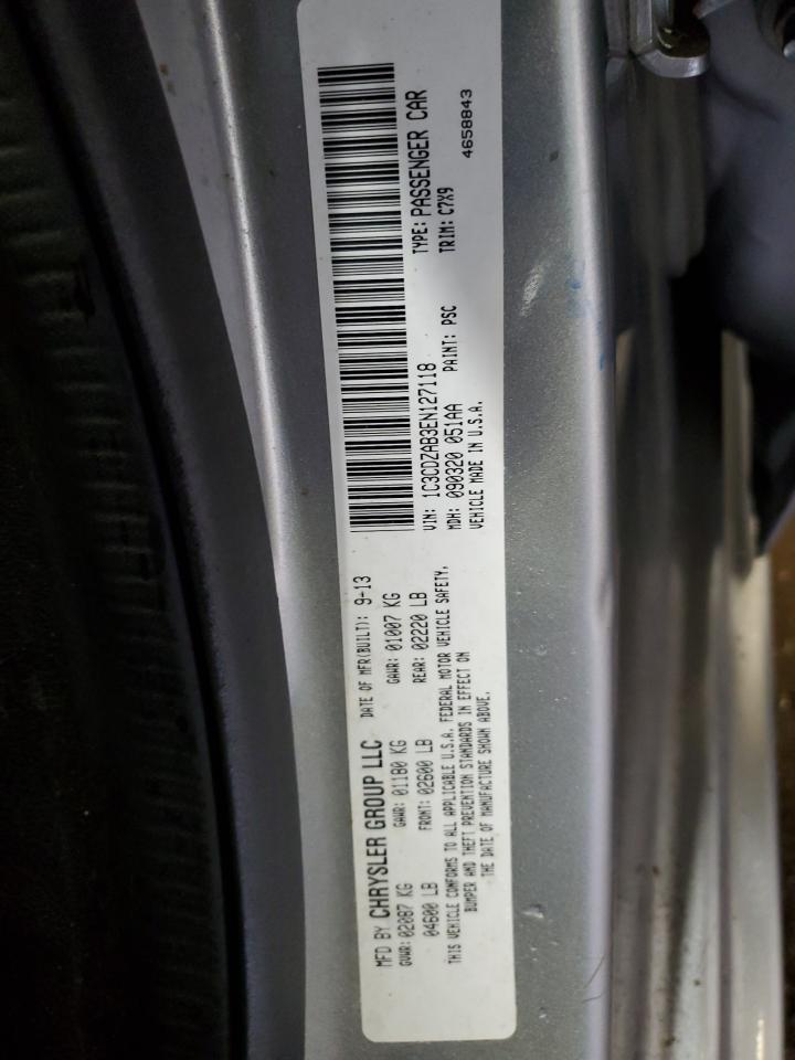 2014 Dodge Avenger Se VIN: 1C3CDZAB3EN127118 Lot: 62887665