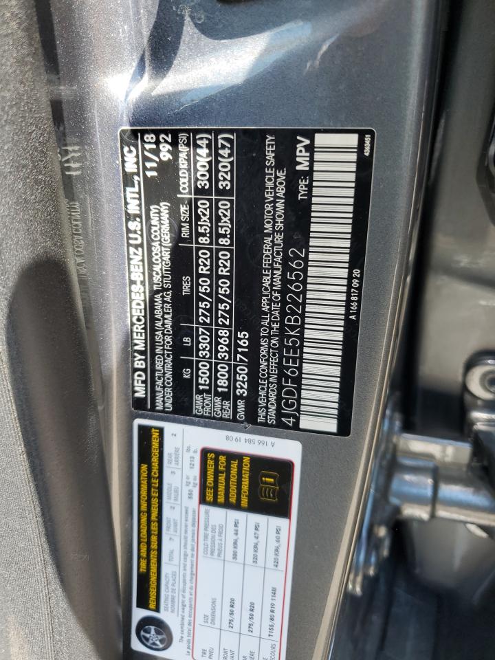 2019 Mercedes-Benz Gls 450 4Matic VIN: 4JGDF6EE5KB226562 Lot: 63208495