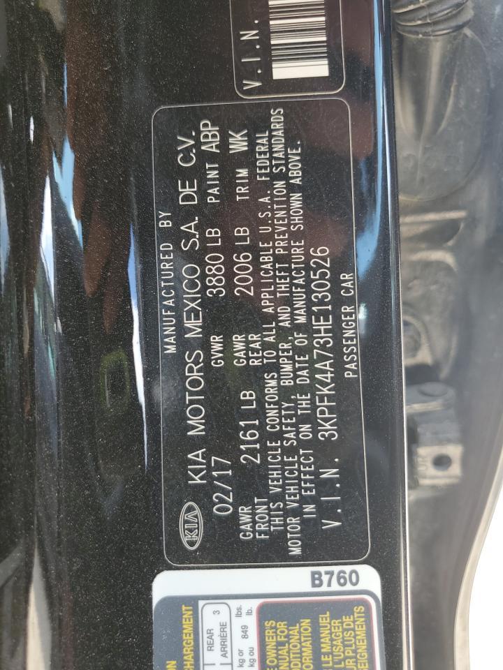 2017 Kia Forte Lx VIN: 3KPFK4A73HE130526 Lot: 64418695