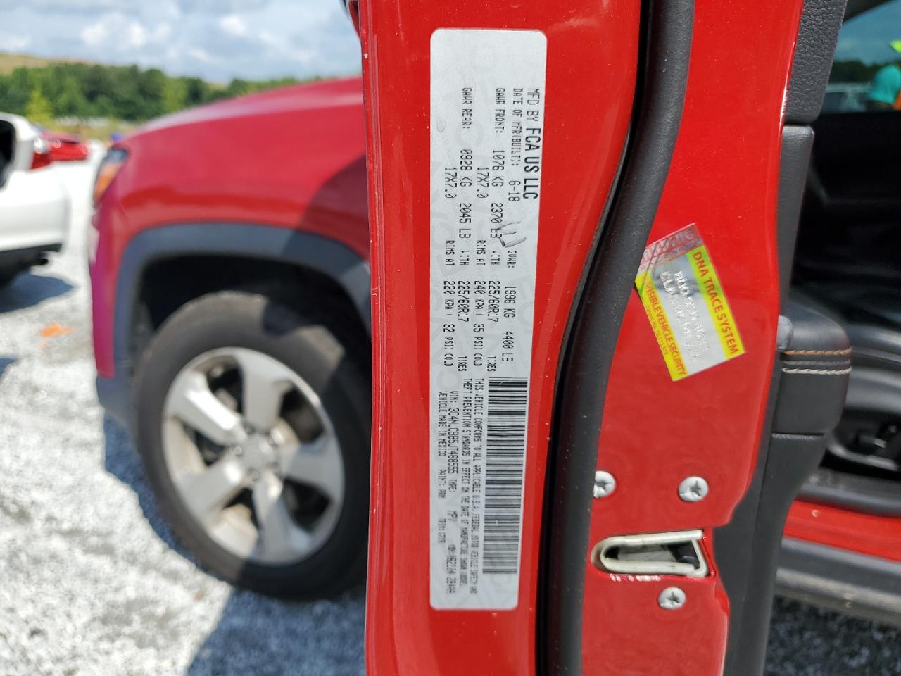 2018 Jeep Compass Latitude VIN: 3C4NJCBB5JT468555 Lot: 64379375