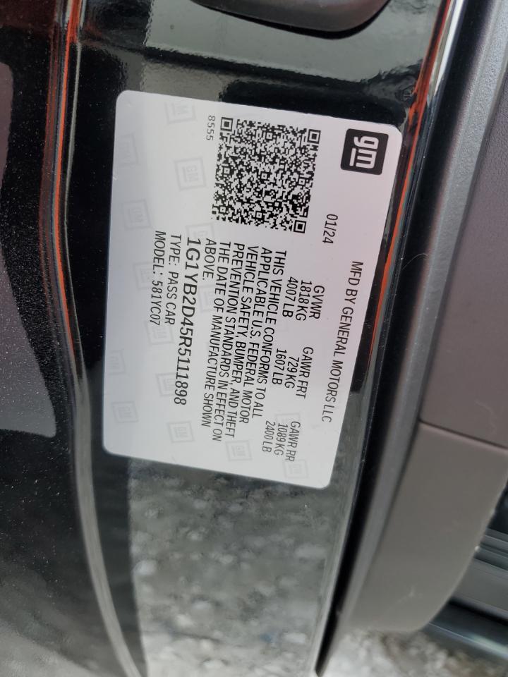 1g1yb2d45r5111898 1G1YB2D45R5111898 2024 Chevrolet Corvette Stingray 2Lt