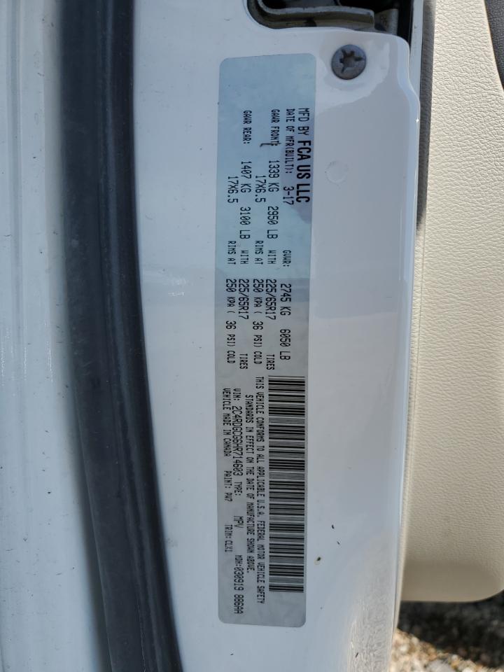 2017 Dodge Grand Caravan Sxt VIN: 2C4RDGCG6HR714603 Lot: 64985575