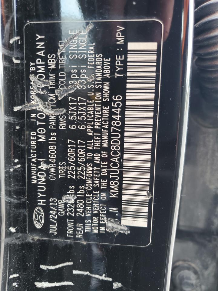 2013 Hyundai Tucson Gls VIN: KM8JUCAC8DU784456 Lot: 64939965