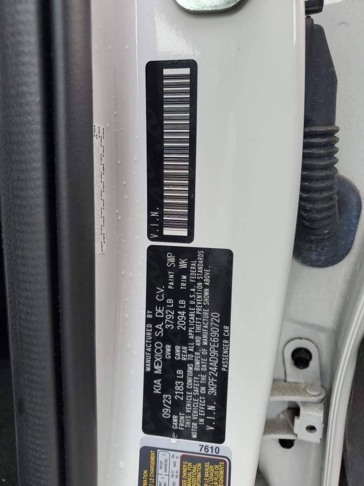 2023 Kia Forte Lx VIN: 3KPF24AD9PE690720 Lot: 65222515