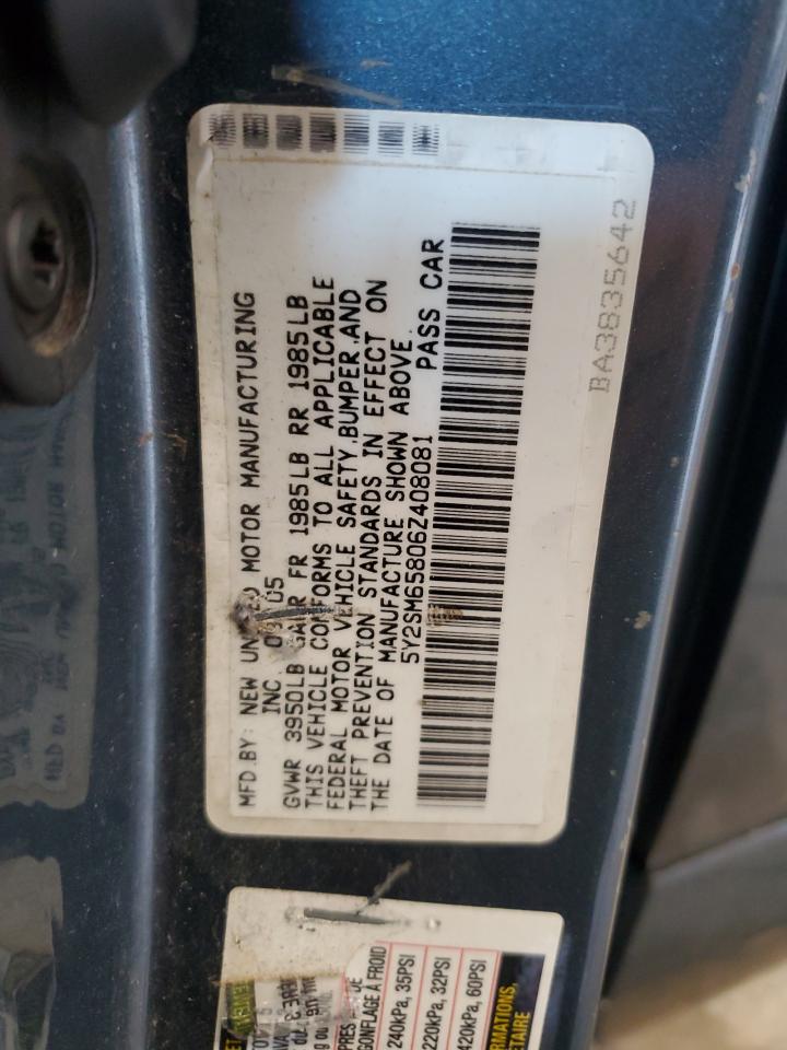 2006 Pontiac Vibe VIN: 5Y2SM65806Z408081 Lot: 64002315