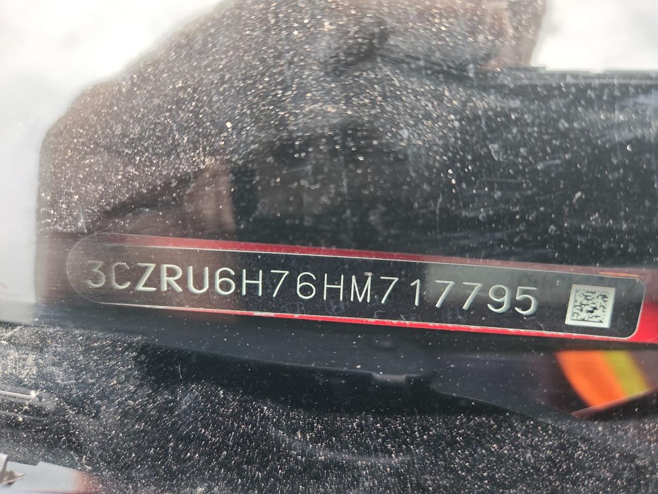 2017 Honda Hr-V Exl VIN: 3CZRU6H76HM717795 Lot: 63323275